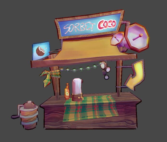 Handpainted Stylised Sorbet Stand