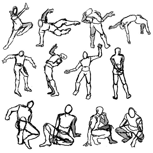 Etudes de poses (3 minutes)