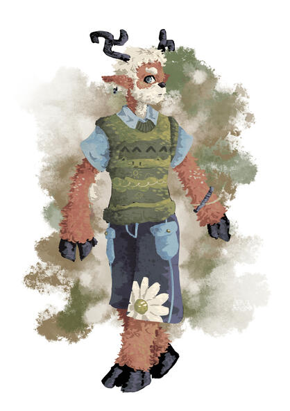 Personnage Cerf Anthropomorphe