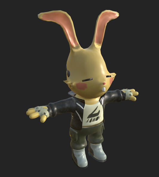 Personnage Lapin (vue de 3/4)