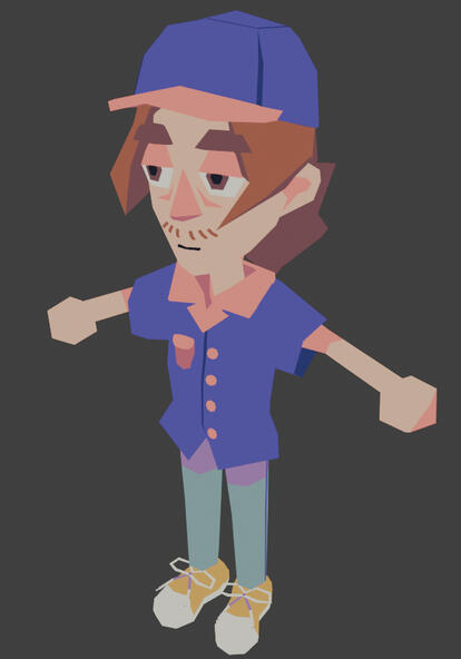 for a while Personnage Principal (vue de 3/4)