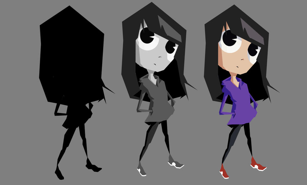 Design de personnage silhouette