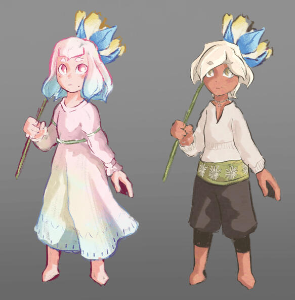 Character Designs Enfant Fleur