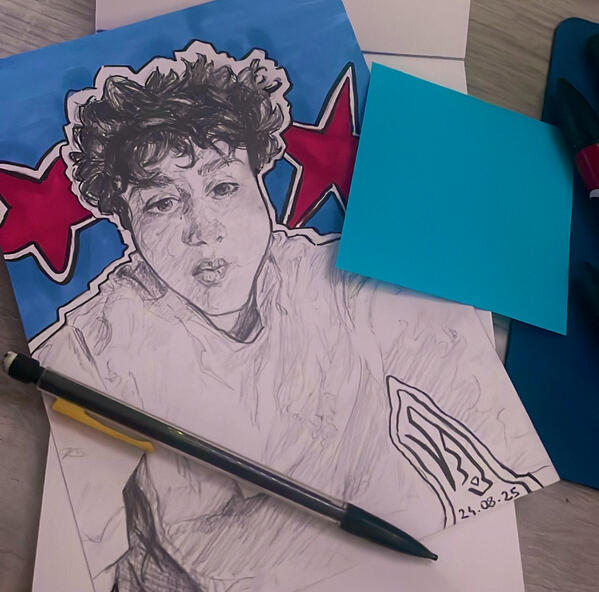 Etude de portrait au crayon